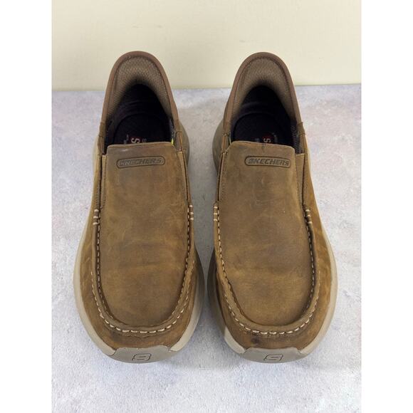 Skechers Parson Oswin Slip-Ins - Desert - Brown - Leather - Men’s 10 - Picture 1 of 10